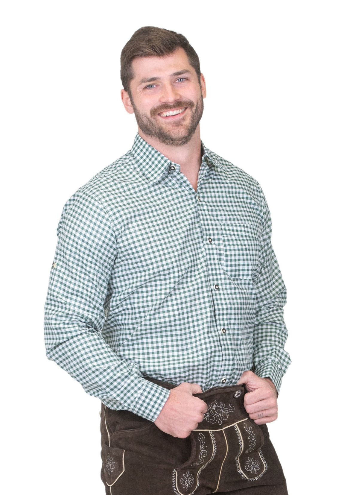 Men's men's green lederhosen shirt for lederhosen Oktoberfest outfit