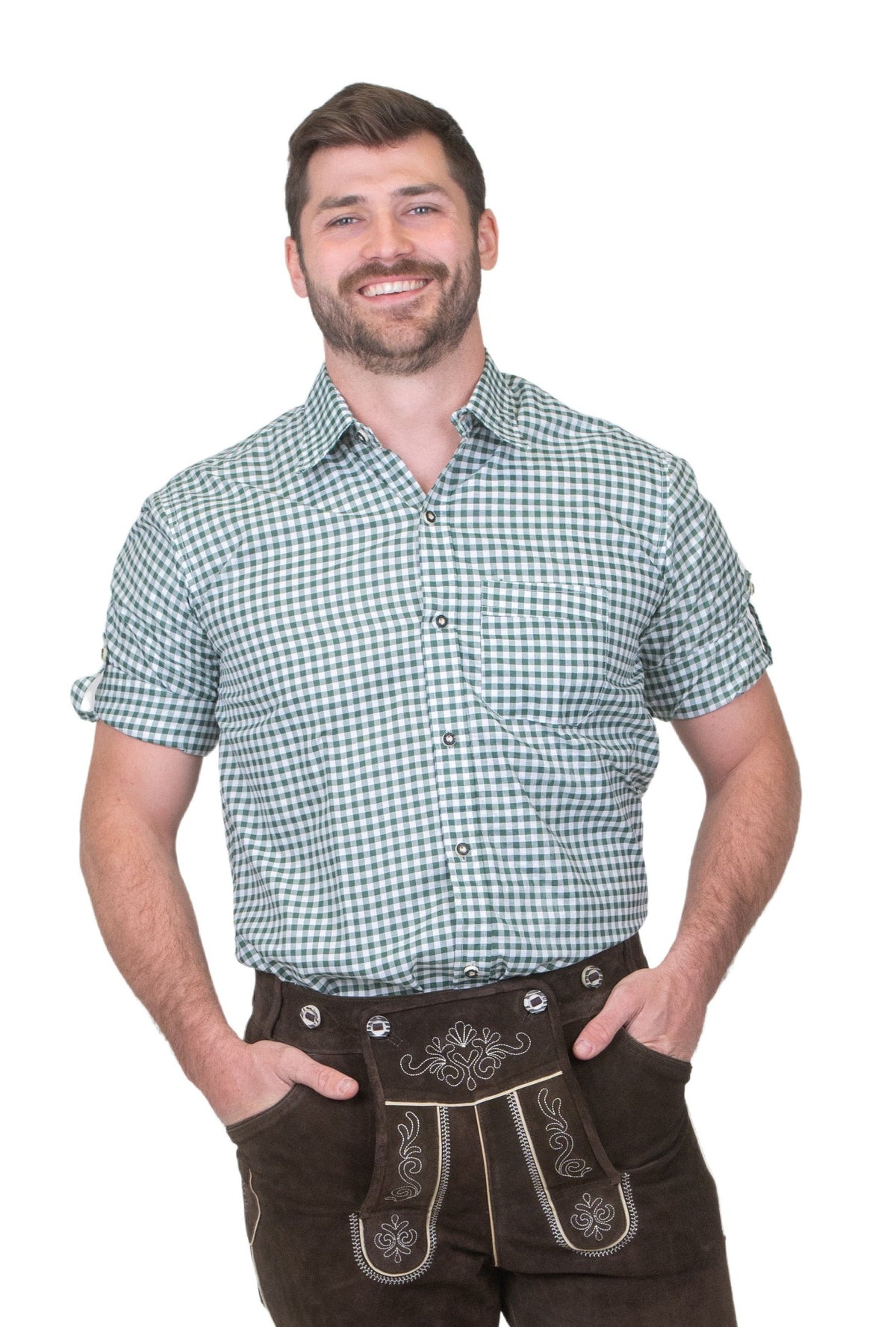 Men's men's green lederhosen shirt for lederhosen Oktoberfest outfit
