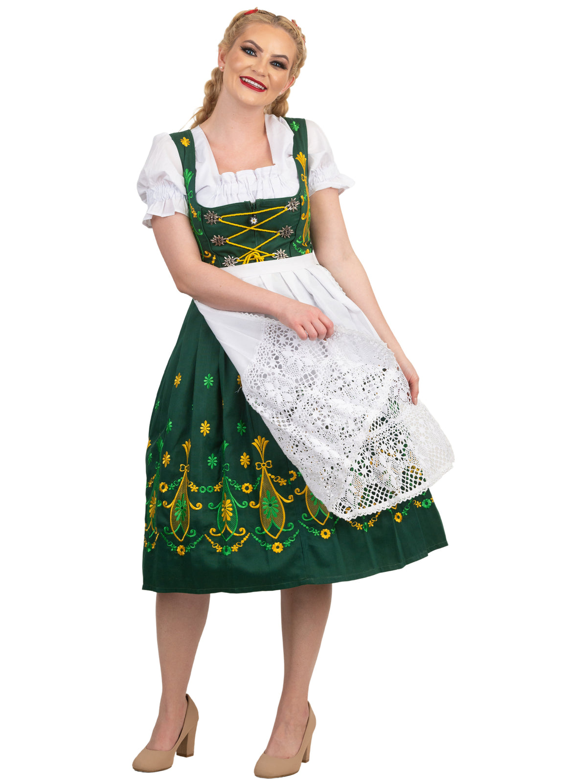 dirndl dress oktoberfest Oktoberfest Dirndl Dress for Women German Beer Girl Mini Costume Bavarian Peasant Lace Up Maid Outfit