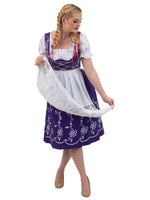 Royal Bavarian: Long Purple Women’s Dirndl Dress Set, Oktoberfest Attire